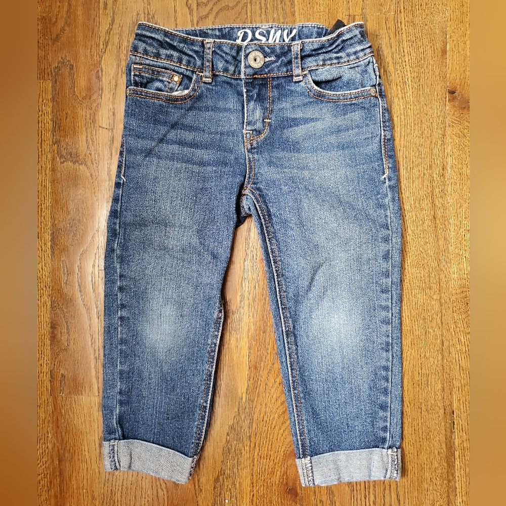 PSNY Girls 7 blue jean Denim capri